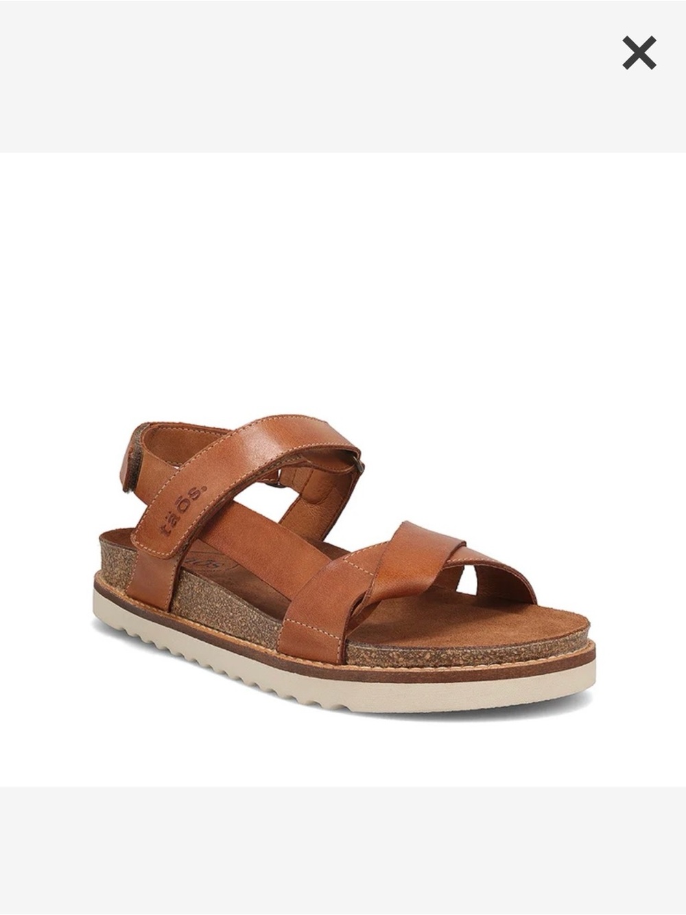 Taos Footwear Caramel Sideways Women's Sandals with Adjustable Straps
